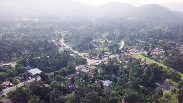 Drone Shots Of Hulu Langat Near The Greater Outskirts Of Kuala Lumpur, Malaysia