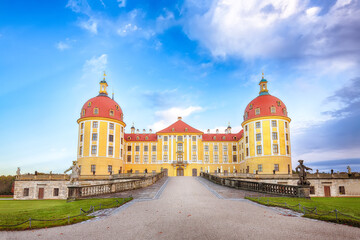 Fototapeta na wymiar Stunning view of Moritzburg Castle near Dresden.