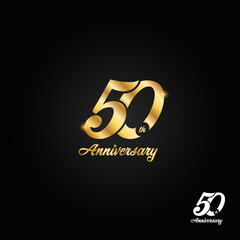 50 years anniversary logo, icon and symbol vector illustration