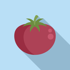 Gmo tomato icon flat vector. Dna food