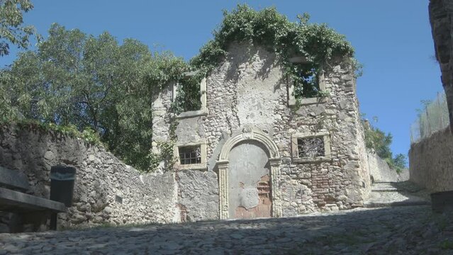 Ancient Scaliger castle of Soave, Verona, Italy