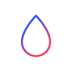 Blur pixel perfect gradient linear ui icon. Photo editor. Bokeh effect for image. Photography retouch. Line color user interface symbol. Modern style pictogram. Vector isolated outline illustration