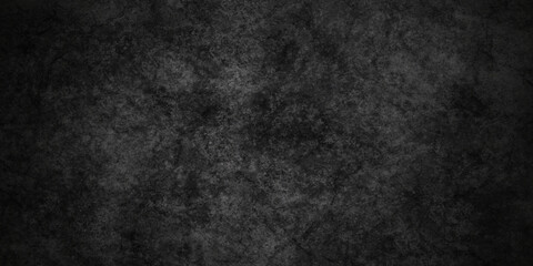 Obraz na płótnie Canvas Dark black conrcrete cracked stone marble wall grunge backdrop background. panorama dark black with gray stucco wall, blank grunge vintage surface design. Worn gray grungy background.