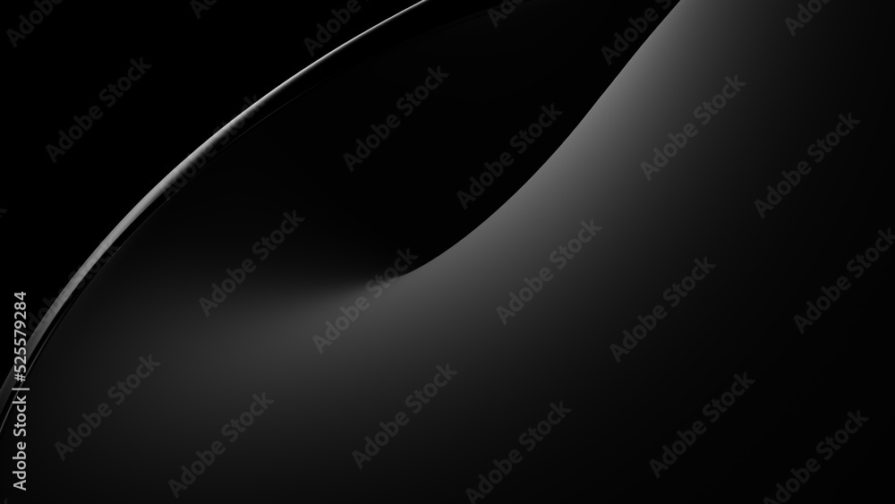 Poster abstract black background illustration. 3d rendering