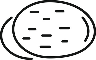Gmo potato icon outline vector. Dna food