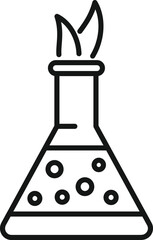 Gmo flask icon outline vector. Dna food