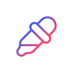 Eyedropper pixel perfect gradient linear ui icon. Colour sample. Photo editor. Photography retouch. Line color user interface symbol. Modern style pictogram. Vector isolated outline illustration
