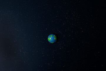 Earth on space background