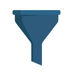 funnel flat icon vector logo isolated on white background