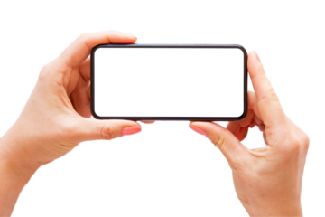 Mobile phone's camera mockup, transparent background