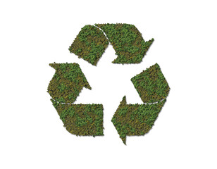 Eco-friendly recycling, Ecology concept. 3D Ecosystem Restoration symbol, earth day or environment...