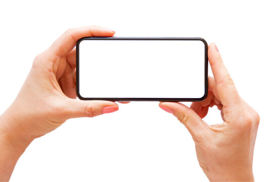 Mobile phone's camera mockup, transparent background