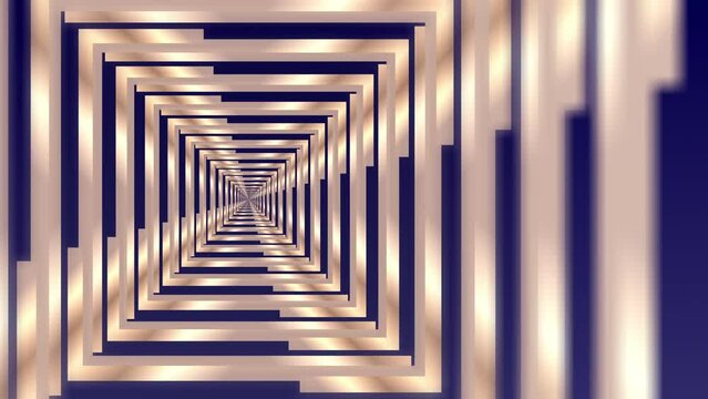 Black and golden squares abstract geometric motion design. Golden tech background. Seamless looping. Video animation Ultra HD 4K 3840x2160