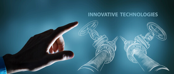 Oil pipeline low poly business concept. Finance economy polygonal petrol production.