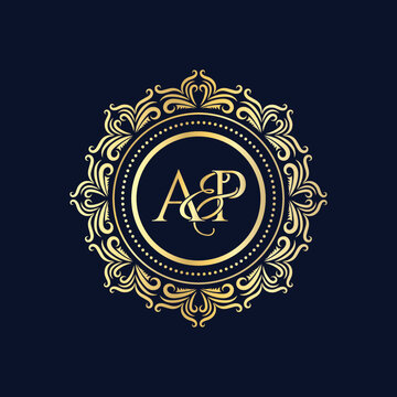 A and P, AP logo initial vector mark, AP luxury ornament monogram logo
