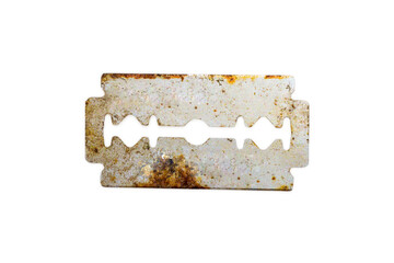 Rusty blade isolated on white background