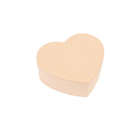 Brown paper heart shape box