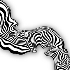 A pattern of wavy stripes is featured in an abstract background illustration with ample space for text.