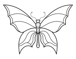 butterfly outline drawing for kids