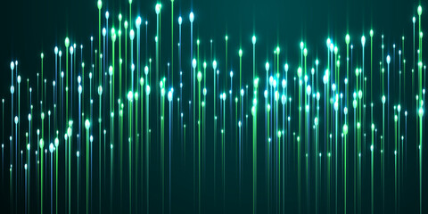 Futuristic vertical line beams data flows
