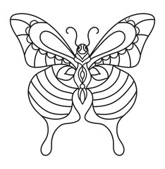 butterfly outline drawing for kids