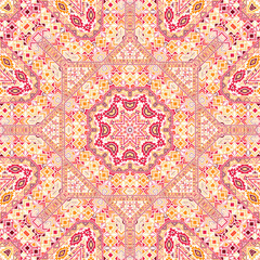Abstract seamless pattern with geometric elements structure.