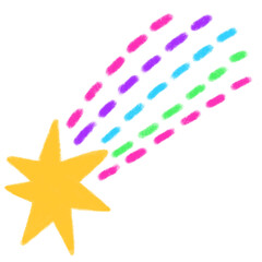 Obraz premium Cute doodle star and rainboe clipart.