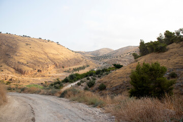 Ajloun, Jordan : The road to the Rashrash waterfall (Wadi Zqieq)