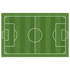 Soccer football field and ball. Grass field for soccer sport.