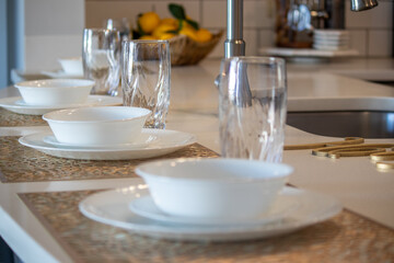 table setting for a breakfast