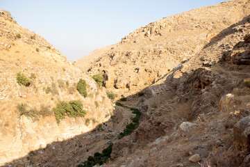 Ajloun, Jordan : The road to the Rashrash waterfall (Wadi Zqieq)