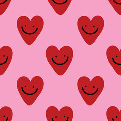 cute hearts seamless pattern design vector for valentine wrapping paper