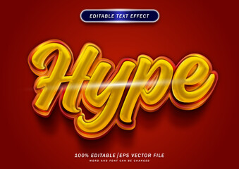 Hype text style effect editable