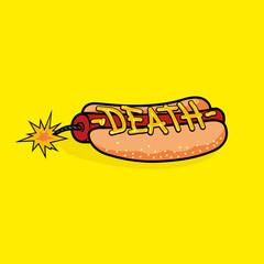 Deathly Dynamite Sandwich Sausage Fast Food