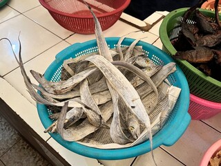 Dried Fish at a Kampong Market in Jakarta, Indonesia