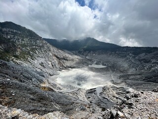 Tangkuban Perahu Stratovolcano near Bandung, Indonesia