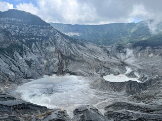 Tangkuban Perahu Stratovolcano near Bandung, Indonesia