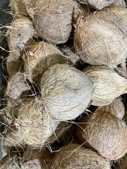 Coconuts on a Market in Jakarta, Indonesia