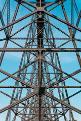Iron steel high level viaduct train bridge