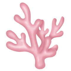 coral watercolor clipart
