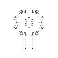 Medal tracing worksheet for kids