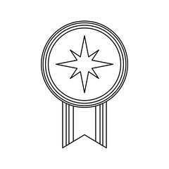 Coloring page with Medal for kids