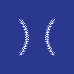 Play ball BS : An Illustration of the seams of a baseball.