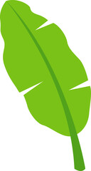 cute of banana leaf on cartoon version,vector illustration