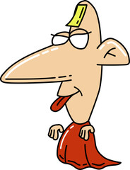 cute clipart of ghost on cartoon version,vector illustration