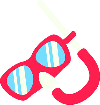 recommend clip art: cute of goggles on cartoon version,vector illustration