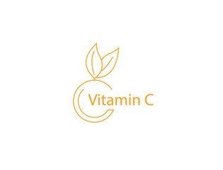 Fototapeta premium vitamin c icon vector illustration