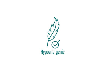 Hypoallergenic line icon vector illustration 