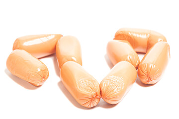 Sausages isolated on a white background