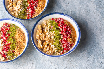 Traditional delicious Turkish dessert; Ashura (Asure)